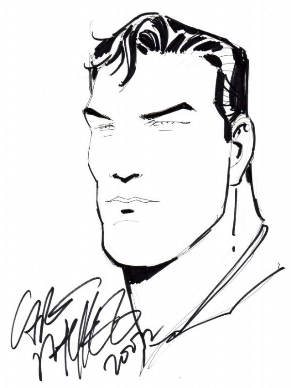 Superman by Carlos Pacheco, in Brian Heinz's Convention sketchbook ...